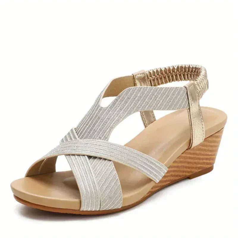 🔥ULTIMO GIORNO PROMOZIONE SCONTO DEL 50% - SANDALI ORTOPEDICI DA DONNA CON ZEPPA E PLATFORM IN PELLE