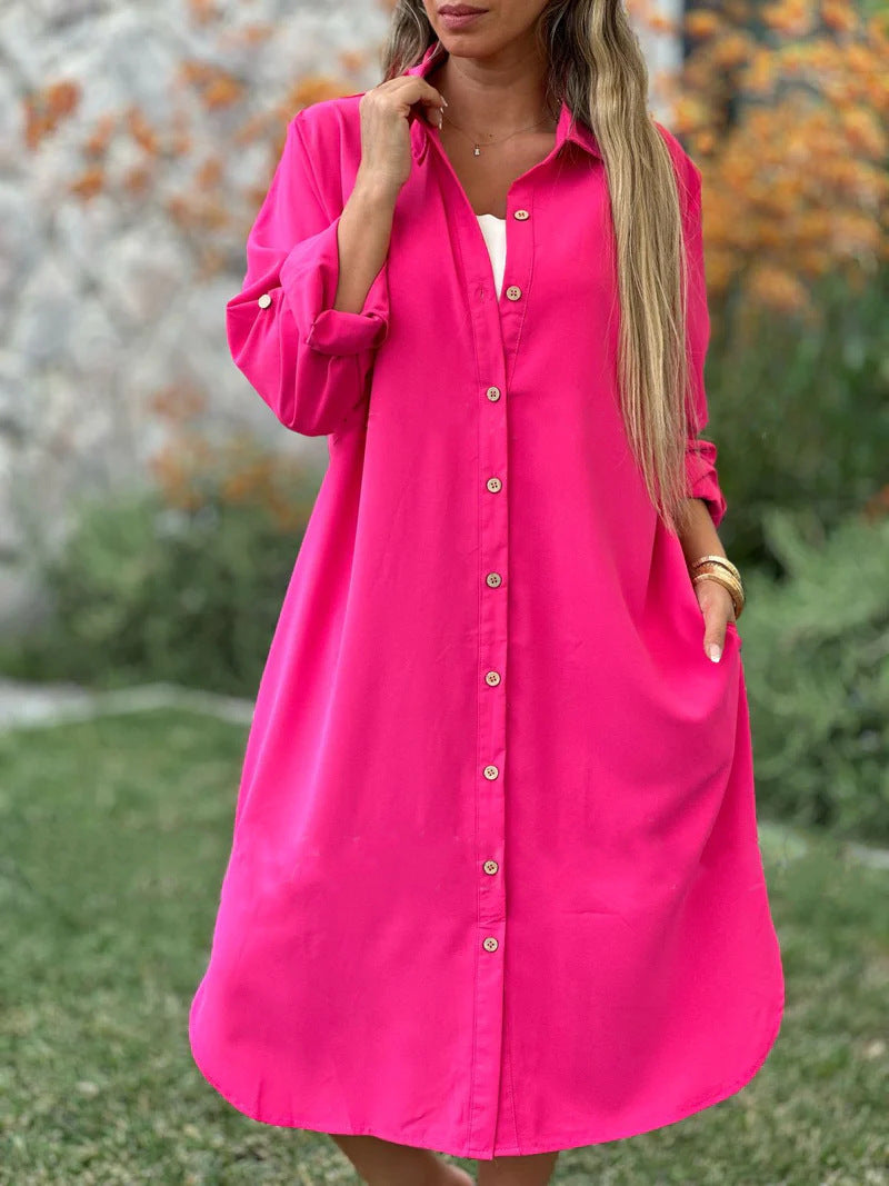 🔥LAST DAY 50% OFF🔥Women's Casual Lapel Solid Color Shirt Coat