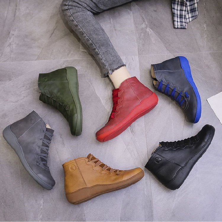 🔥Super Saldi Sconto 49%🔥 - Comodi stivali fatti a mano in pelle con supporto plantare
