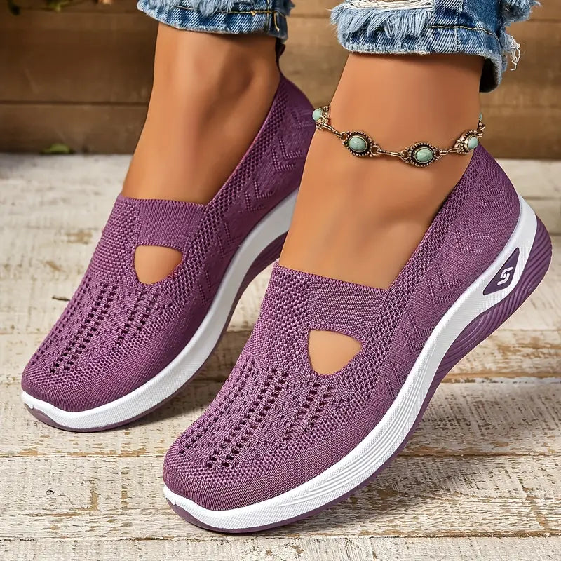 Atmungsaktive orthopädische Damen-Freizeitsneaker zum Hineinschlüpfen