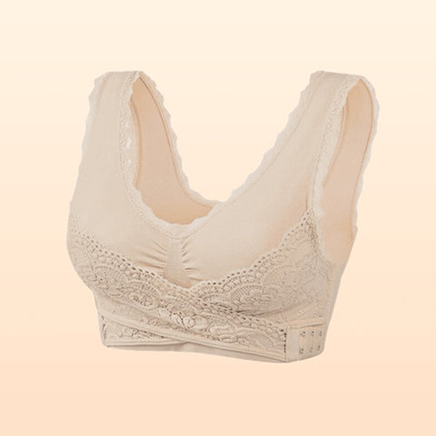 🎁Prendi 1 ricevi 2 GRATIS🎁 - Reggiseno a corsetto comodo con incrocio frontale e chiusura laterale in pizzo
