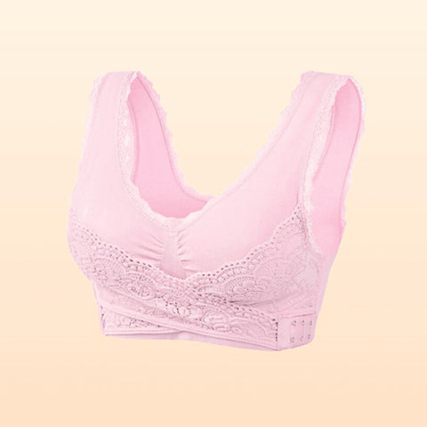 🎁Prendi 1 ricevi 2 GRATIS🎁 - Reggiseno a corsetto comodo con incrocio frontale e chiusura laterale in pizzo