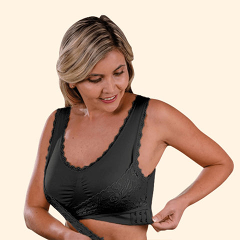 🎁Prendi 1 ricevi 2 GRATIS🎁 - Reggiseno a corsetto comodo con incrocio frontale e chiusura laterale in pizzo
