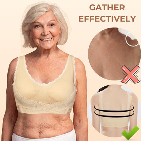 🎁Prendi 1 ricevi 2 GRATIS🎁 - Reggiseno a corsetto comodo con incrocio frontale e chiusura laterale in pizzo
