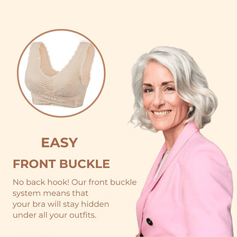 🎁Prendi 1 ricevi 2 GRATIS🎁 - Reggiseno a corsetto comodo con incrocio frontale e chiusura laterale in pizzo