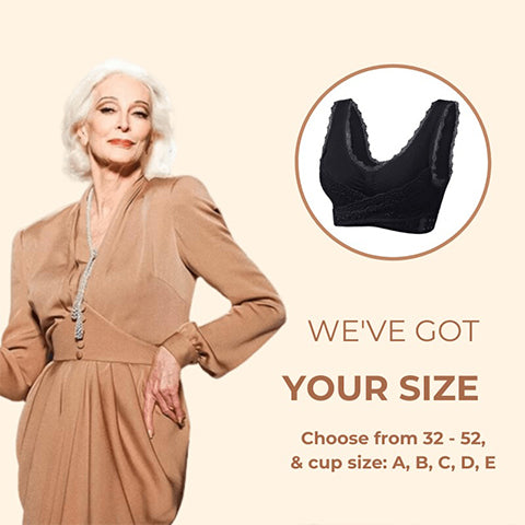 🎁Prendi 1 ricevi 2 GRATIS🎁 - Reggiseno a corsetto comodo con incrocio frontale e chiusura laterale in pizzo