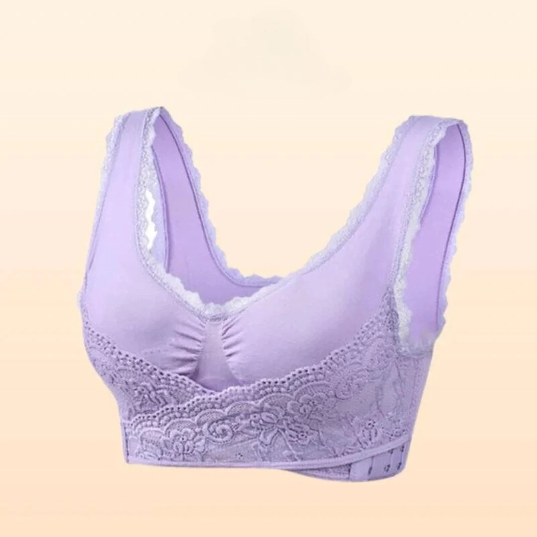 🎁Prendi 1 ricevi 2 GRATIS🎁 - Reggiseno a corsetto comodo con incrocio frontale e chiusura laterale in pizzo