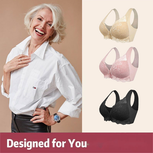 💕Prendi 2 paghi 1💕 Reggiseno comfort senza ferretto con chiusura frontale e effetto push-up 5D