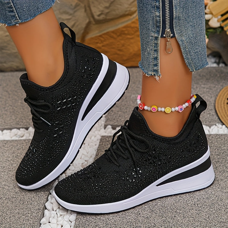 🔥Ultimo Giorno Promozione 70% DI SCONTO - Sneakers Ortopediche Traspiranti con Strass per Donna Casual e alla Moda