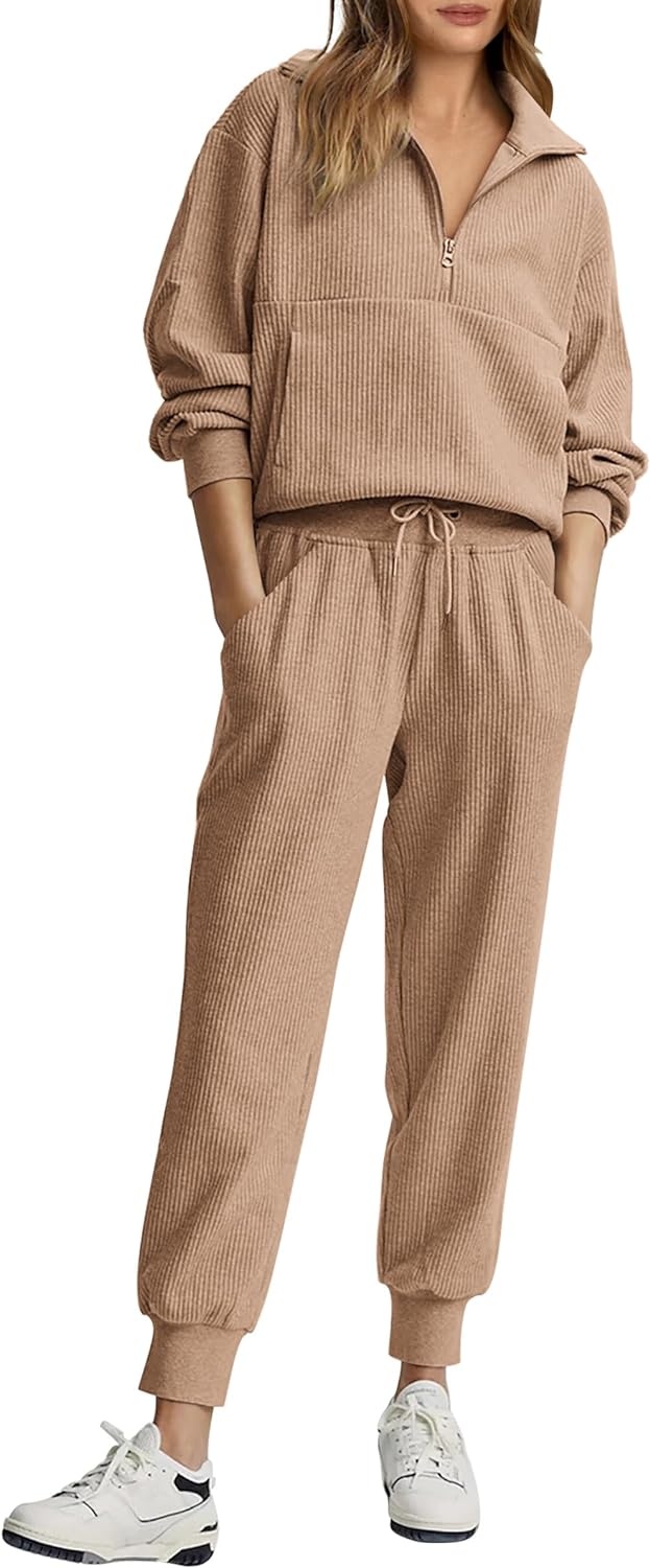 NOVITÀ 🔥 Completo da donna in cotone due pezzi con felpa oversize con coulisse e pantaloni della tuta a gamba larga, set casual