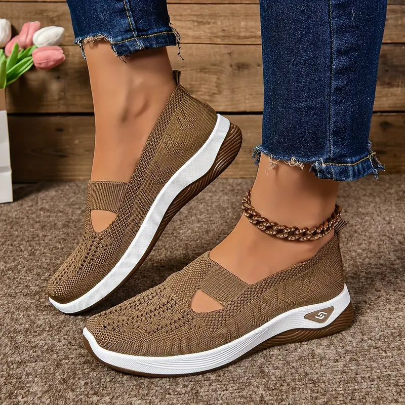 Atmungsaktive orthopädische Damen-Freizeitsneaker zum Hineinschlüpfen