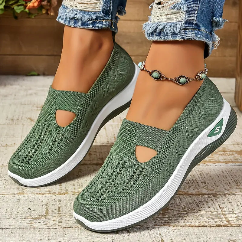 Atmungsaktive orthopädische Damen-Freizeitsneaker zum Hineinschlüpfen