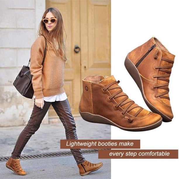 🔥Super Saldi Sconto 49%🔥 - Comodi stivali fatti a mano in pelle con supporto plantare