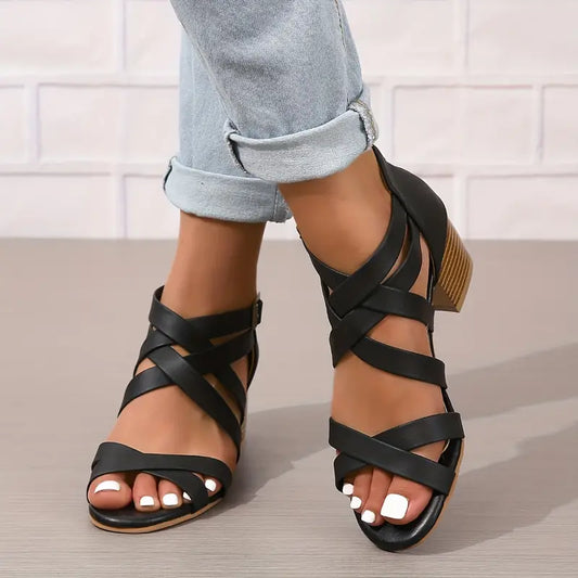 🔥Ultimo giorno di promozione SCONTO 50% - Sandali ortopedici retrò con tacco a zeppa da donna