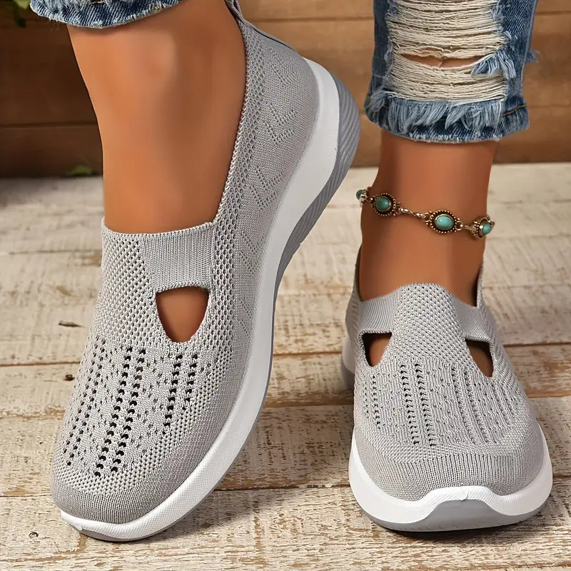 Atmungsaktive orthopädische Damen-Freizeitsneaker zum Hineinschlüpfen
