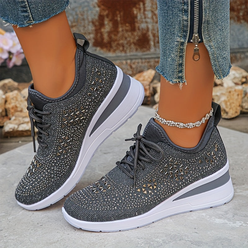 🔥Ultimo Giorno Promozione 70% DI SCONTO - Sneakers Ortopediche Traspiranti con Strass per Donna Casual e alla Moda