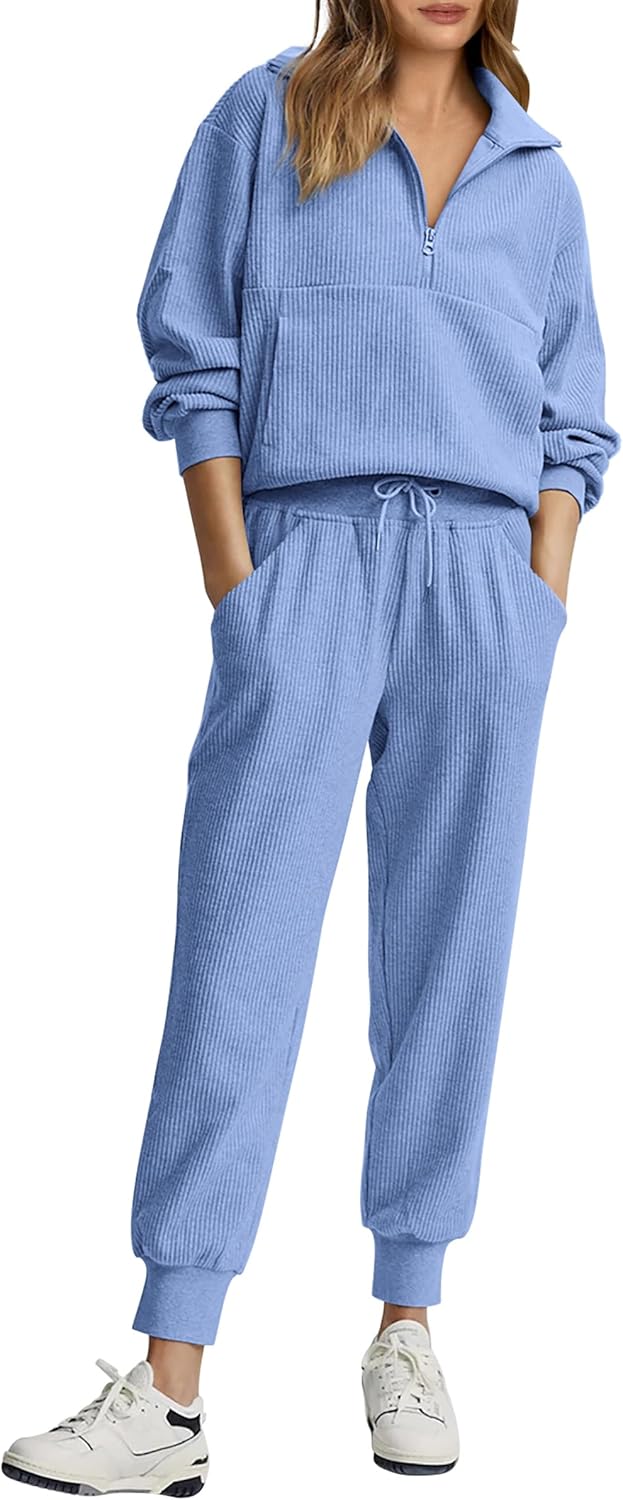 NOVITÀ 🔥 Completo da donna in cotone due pezzi con felpa oversize con coulisse e pantaloni della tuta a gamba larga, set casual
