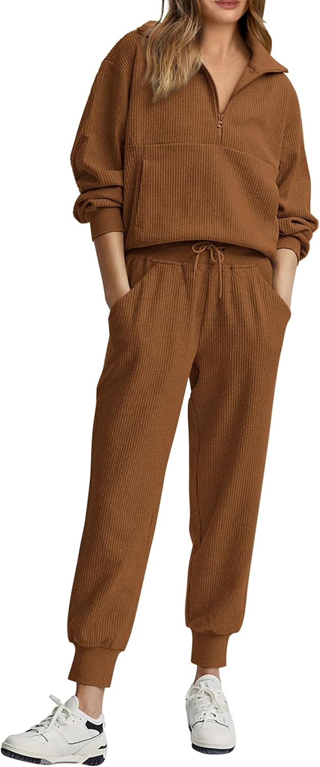 NOVITÀ 🔥 Completo da donna in cotone due pezzi con felpa oversize con coulisse e pantaloni della tuta a gamba larga, set casual