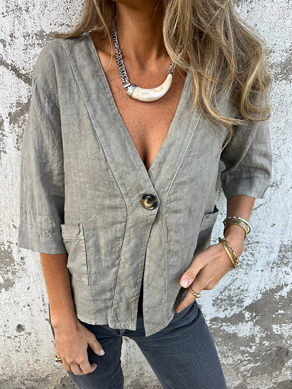 NEW🔥 Linen Pocket Shirt
