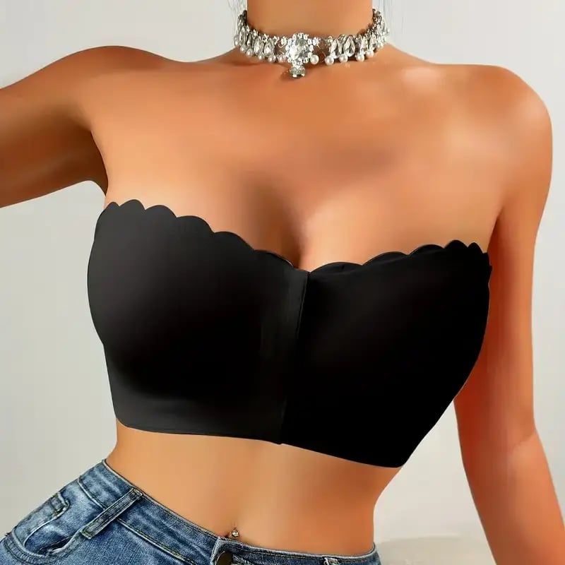 🔥Prendi 1 ricevi 2 gratis❤️Reggiseno a fascia senza spalline con chiusura frontale invisibile