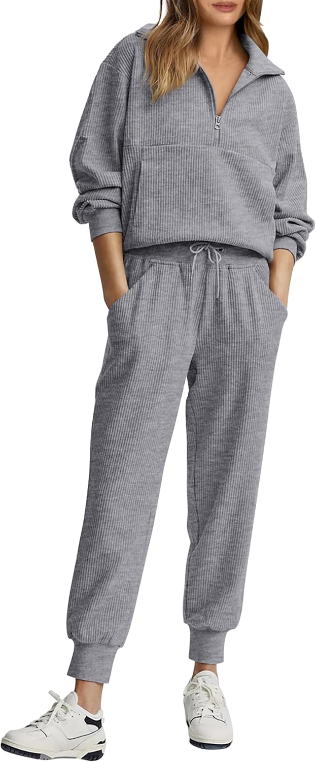NOVITÀ 🔥 Completo da donna in cotone due pezzi con felpa oversize con coulisse e pantaloni della tuta a gamba larga, set casual