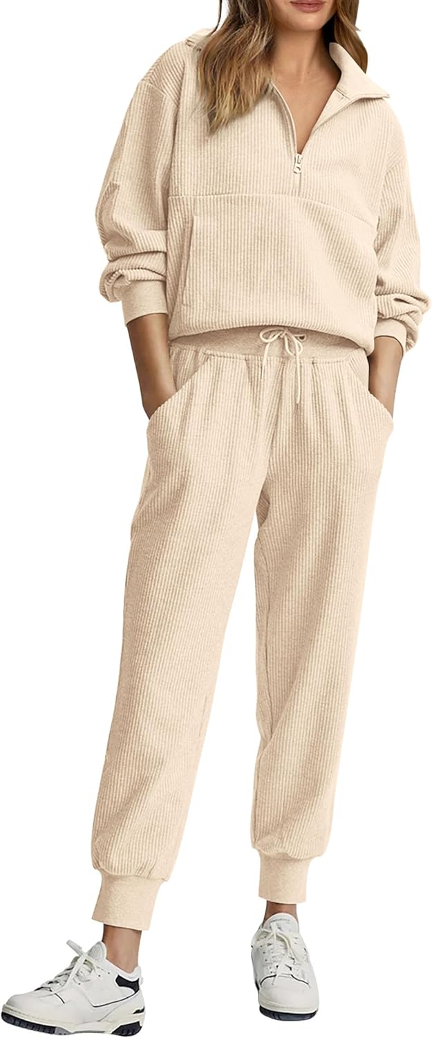 NOVITÀ 🔥 Completo da donna in cotone due pezzi con felpa oversize con coulisse e pantaloni della tuta a gamba larga, set casual