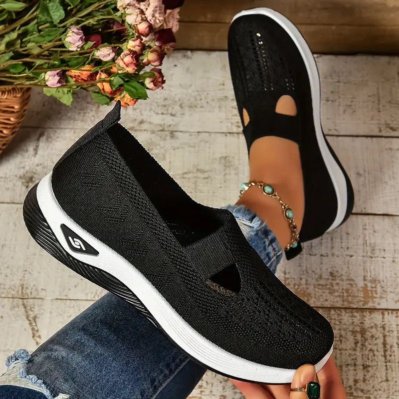 Atmungsaktive orthopädische Damen-Freizeitsneaker zum Hineinschlüpfen