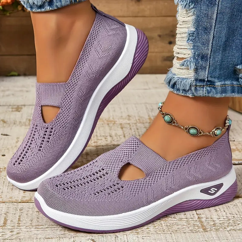 Atmungsaktive orthopädische Damen-Freizeitsneaker zum Hineinschlüpfen