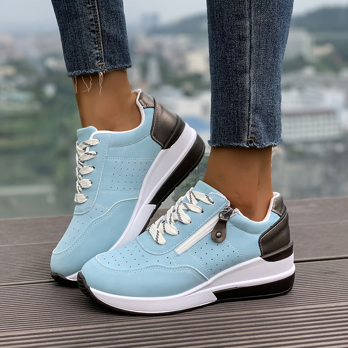 🔥Ultimo Giorno Promozione Sconto del 60% - Scarpe da Ginnastica Ortopediche da Donna Comode con Cerniera Laterale e Suola Spessa