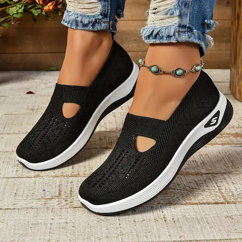 Atmungsaktive orthopädische Damen-Freizeitsneaker zum Hineinschlüpfen