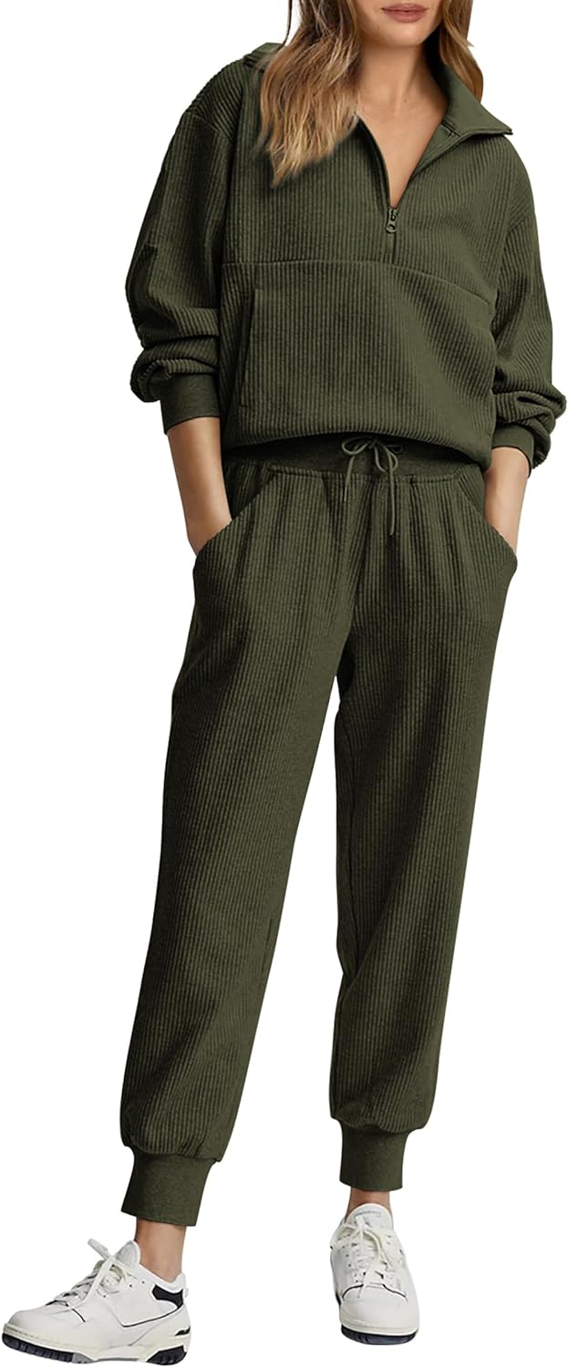 NOVITÀ 🔥 Completo da donna in cotone due pezzi con felpa oversize con coulisse e pantaloni della tuta a gamba larga, set casual